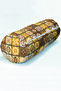 Modern Suede Cylinder Pillow with Ethnic Checkered Geometric Drawing and Filling - Waist Pillow - 4