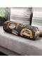 Digital Printed Filled with Abstract Motif - Zippered Suede Cylinder Round Pillow Throw Pillow - 3
