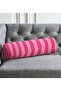 Victoria Pink Modern Design with Inner Padding - Zippered Suede Cylinder Round Pillow Throw Pillow - 2