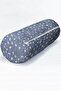 Suede Cylinder Pillow with Star Motif on Navy Blue Denim Floor - Waist Pillow - 4