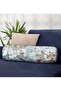 Flower Motif Special Design Modern Inner Filled - Zippered Suede Cylinder Round Pillow Throw Pillow