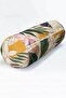 Colorful Background Leaf Patterned Onedraw Drawing Inner Filled Suede Cylinder Pillow Throw Pillow - Waist Pillow - 4