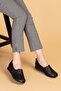 Women's Genuine Leather Anatomical Soft Sole Casual Shoes Pyt.1205 - Black - 38