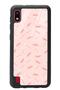 Samsung A-10 Glossy Phone Case with Powder Leaf Design