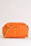 Women's Chain Quilted Mini Crossbody Bag Orange 3050