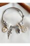 Model Silver Seashell Charm Bracelet - 3