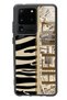 Samsung S20 Ultra Zebra Newspaper Design Glossy Phone Case
