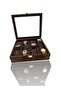 Richbox 12-Piece Watch Box Suede Brown Decorative Corner Protected