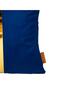 Decorative Parliament Blue and Gold Leather Detailed Throw Pillow Cover Luna - 4