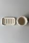 Toothbrush Holder And Soap Dish Set Concrete White - 2