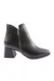 Women's Blunt Toe Zippered Heeled Boots Black 213130242674