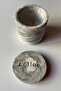 Concrete Coffee Can with Lid Marble Pattern