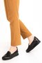 Women's Black Genuine Leather Classic Casual Shoes Vdt.910 - - 37 - 2