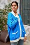 Vega Pocket Knitted Cardigan - Blue - 2