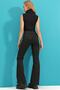 Black Double Pocket Spanish Leg Steel Pants Alc-X9289 - 5