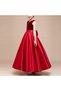 Girl Child Red Velvet Party Birthday Ball Gown Graduation Satin Skirt Princess Evening Dress