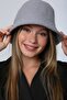 Gray Curly Plush Bucket Women's Hat