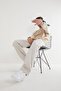 Men's Wide Leg Baggy Jeans Lycra Free Beige Regular Waist Jeans - 3