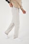 Men's Wide Leg Baggy Jeans Lycra Free Beige Regular Waist Jeans - 5