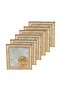 Mosaic Orange Cocktail Napkin Set of 6