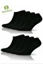 Premium Seamless Men's Bamboo Booties Socks Black Set of 6