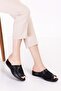 Genuine Leather Comfortable Slippers Special for Bone Protrusion Özl.555 - Black - 40 - 3