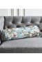 Flower Motif Special Design Modern Inner Filled - Zippered Suede Cylinder Round Pillow Throw Pillow - 2