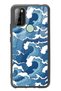 P13 Blue Max 128 حافظة هاتف لامعة بتصميم موجة زرقاء