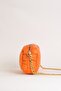 Women's Chain Quilted Mini Crossbody Bag Orange 3050 - 3