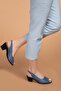 Genuine Leather Heeled Shoes Vdt.211 - Blue - 36