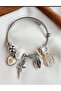 Model Silver Seashell Charm Bracelet
