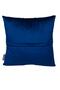 Decorative Parliament Blue and Gold Leather Detailed Throw Pillow Cover Luna - 3