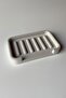 Striped Concrete Soap Dish Gray