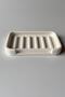 Striped Concrete Soap Dish White - 3