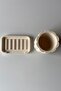 Toothbrush Holder And Soap Dish Set Concrete Beige - 2