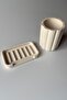 Toothbrush Holder And Soap Dish Set Concrete Beige - 3