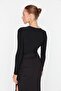 Black Knitted Window/Cut Out Detailed Snap Body TPRAW23BD00059 - 5