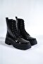 Women's Thick Sole Boots&bootie&boots Black Beige - 3