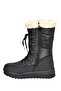 995 Women's Black Wool Inside Thermo Sole Snow Boots - 8