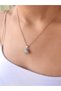 Women's 316l Stainless Steel Silver Color Pop-Up Oyster Pearl Sea Shell Zircon Stone Necklace - 4