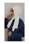 Women's Hijab Gathered Ready Shawl Ecru - 3