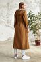 Lined Stripe Pattern Trench Coat - Tan - 6