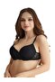 Women's Black Color Lace Padded Underwire Bra - 2