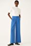 Abner Relaxed Fit Flair Leg Sax Color Trousers