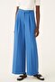 Abner Relaxed Fit Flair Leg Sax Color Trousers - 3