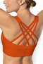 Orange High Support Back Detailed Covered Sports Bra