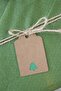 Kraft-green Pine Tree Pattern Perforated Note Card 15 Pieces - 2