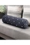 Soft Cylinder Form Pillow with White Polka Dot Digital Printed Modern Inner Filling on Colorful Floor - 2