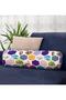 Colorful Mosaic Patterned Modern Digital Printed Suede Cylinder Pillow with Inner Filling - Waist Pillow - 2