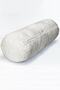 Cream Colored Damask Motifs Designed Inner Filled - Zippered Suede Cylinder Round Pillow Throw Pillow - 4